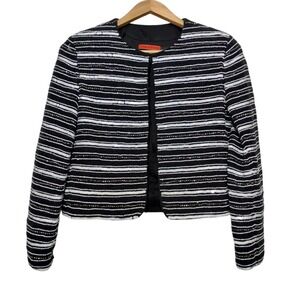 Alice + Olivia Kidman‎ Beaded Tweed Crop Women's S Jacket Gala Luxury Glam